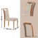 Mesa 120cm Laminado Barril Com 4 Cadeiras Moderna Mobilia Linho Off White Imbuia Naturale