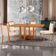Mesa 120cm Laminado Barril Com 4 Cadeiras Moderna Mobilia Linho Off White Imbuia Naturale