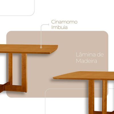 Mesa 120cm Laminado Barril Com 4 Cadeiras Moderna Mobília Star Caramelo Imbuia Naturale