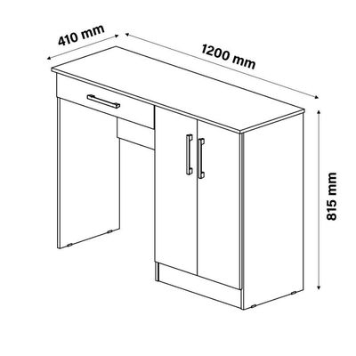 Mesa Computador Com Portas E Gavetas Space Branco-nature - Patrimar
