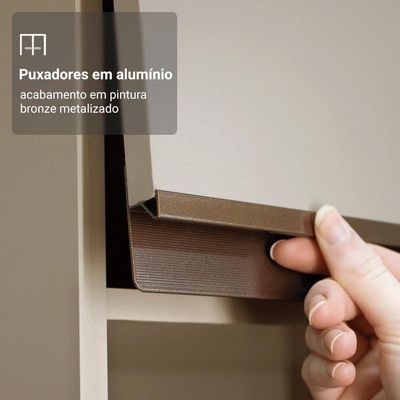 Rack Suspenso Para Até 70 Polegadas + Prateleira 200cm Nice Madesa 01 Crema