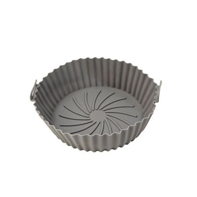 Forro Para Air Fryer De Silicone Forma Reutilizavel Antiaderente Cinza