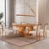 Mesa Ane 180 Tampo Laminado Barril Com 6 Cadeiras Munique Linho Off Imbuia Natural