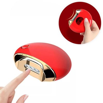 Cortador Unha Mini Lixa Elétrica Automático Recarregável Usb Vermelho