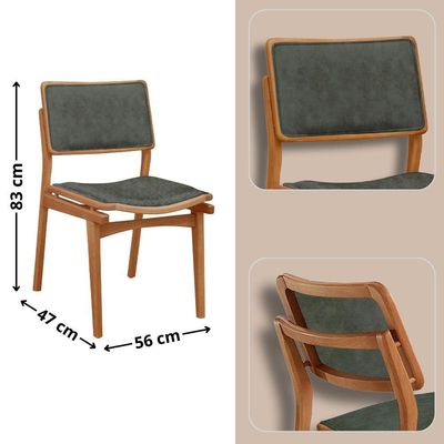 Mesa 120cm Laminado Barril Com 4 Cadeiras Moderna Mobília Jade Imbuia Naturale