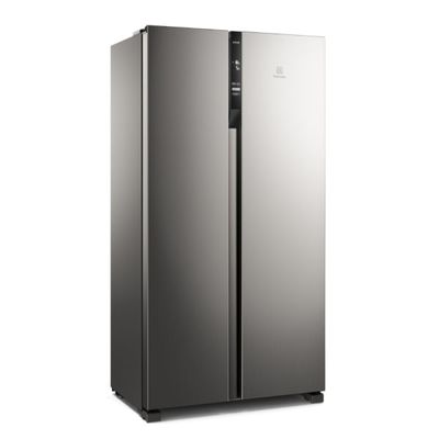 Geladeira Electrolux Frost Free Inverter 435L Efficient com AutoSense Side by Side cor Inox Look (IS4S) 220V