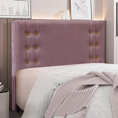 Cabeceira Decorativa Casal 1,40M Kors Veludo Uva - Gran Belo