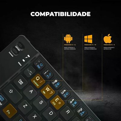 Mini Teclado Dobrável Sem Fio - Armor - Gshield