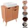 Gabinete Para Banheiro 60 Cm 2 Portas Com Cuba Meire Amêndoa