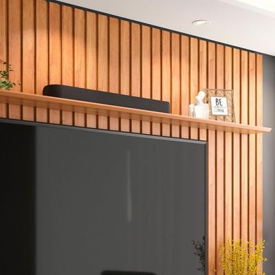 Painel Ripado Supremo Para Tv Até 85 Polegadas Cinamomo