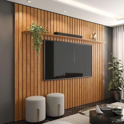 Painel Ripado Supremo Para Tv Até 85 Polegadas Cinamomo