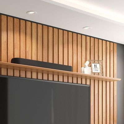 Painel Ripado Supremo Para Tv Até 75 Polegadas Cinamomo