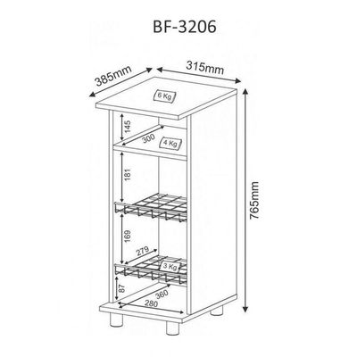 Balcão Fruteira Branco Tecno Mobili