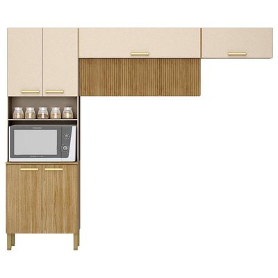 Cozinha 3 Pecas Urbane 260 Cm Freijo Vanilla Cp Ripado Freijo Ktp