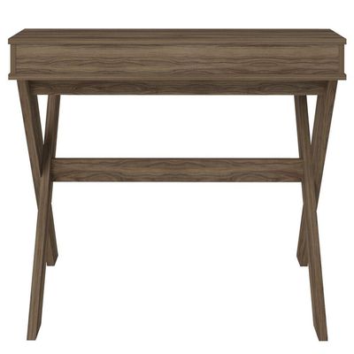 Mesa Para Escritório Escrivaninha Home Office Itália A02 Nogal - Lyam Decor