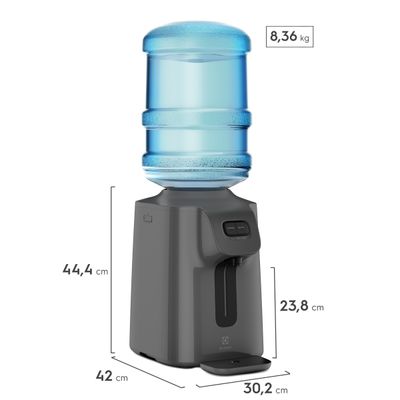 Bebedouro Electrolux Água Gelada. Fria e Natural com Compressor Cinza (BC01X) 127V
