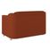 Kit Sofá Namoradeira + 02 Poltrona Tilla Recepção Sala Suede terracota