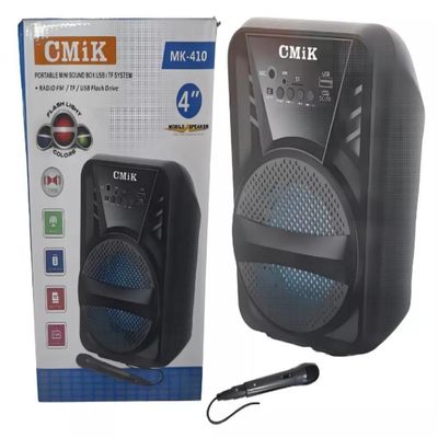 Caixa De Som Cmik MK-410 Com Karaokê Led E Subwoofer Potência E Versatilidade Em Qualquer Lugar Bivolt