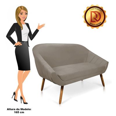 Namoradeira Suede Marrom Castanho