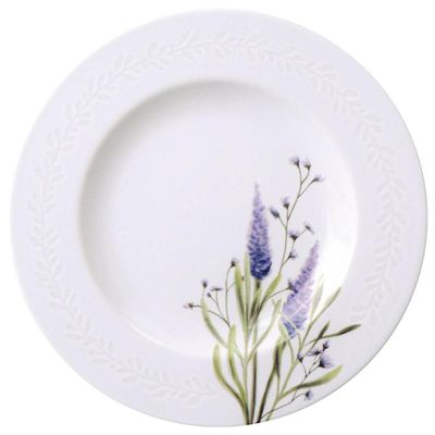 Prato Sobremesa 21cm Tramontina Lilla em Porcelana Decorada