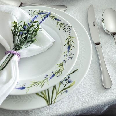 Prato Sobremesa 21cm Tramontina Lilla em Porcelana Decorada