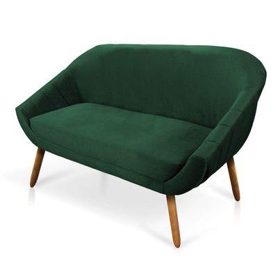 Namoradeira Veludo Castanho Verde Esmeralda