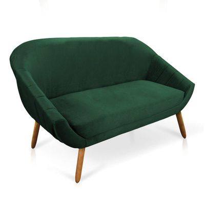 Namoradeira Veludo Castanho Verde Esmeralda