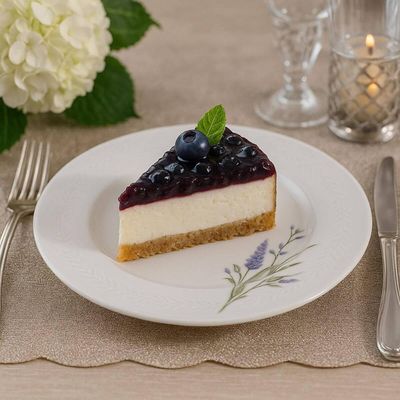 Jogo 6 Pratos Sobremesa 21cm em Porcelana Tramontina Pratinho Servir Doces Tortas Decorado Lilla