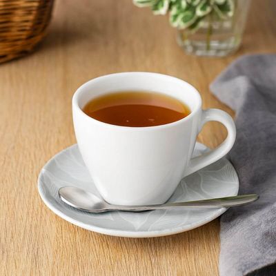 Xícara com Pires Chá Café 200ml em Porcelana Tramontina Arbo 2 Peças