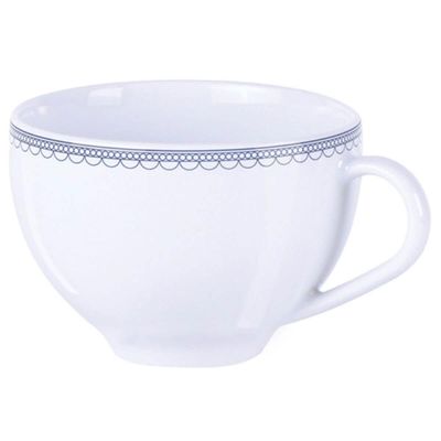 Xícara e Pires de Chá Tramontina Azzura 250ml em Porcelana Decorada Servir Café 2 Peças