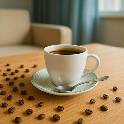 Xícara e Pires de Chá Tramontina Lineare em Porcelana 200ml 2 Peças Cozinha Servir Café