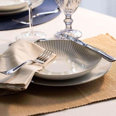 Conjunto 12 Pratos Fundos Porcelana 21cm Tramontina Lineare Cozinha Mesa Posta Sopa Caldos