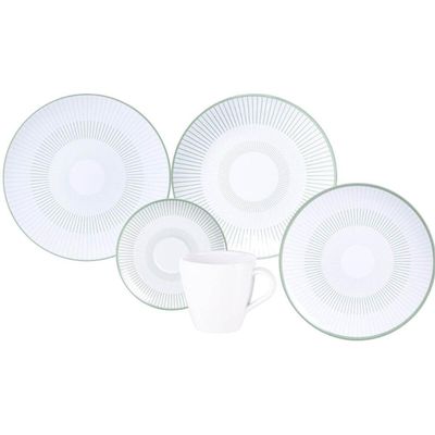 Aparelho de Jantar 20 Peças Tramontina Lineare Porcelana Dec