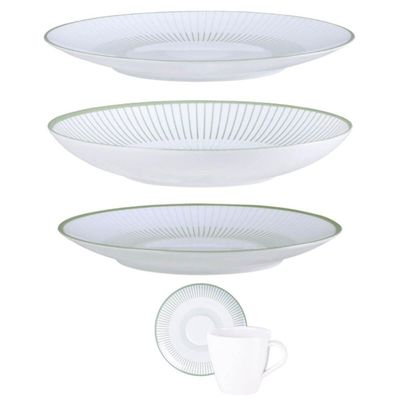 Aparelho de Jantar 20 Peças Tramontina Lineare Porcelana Dec