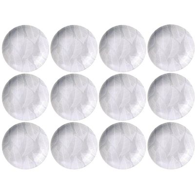 Conjunto 12 Pratos Fundos 21cm em Porcelana Tramontina Arbo 680ml Cozinha Mesa Posta