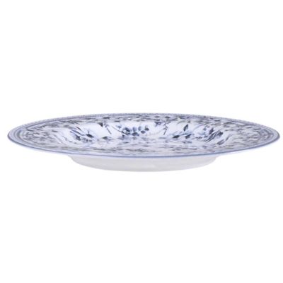 Jogo 6 Pratos Sobremesa 21cm Tramontina Azzura em Porcelana Decorada Servir Tortas Doces