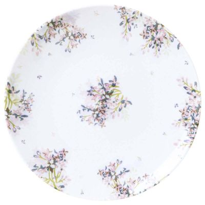Conjunto 12 Pratos Sobremesa 19cm Tramontina Fogli Porcelana Mesa Posta Confeitaria Padaria