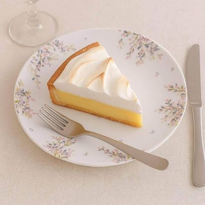 Conjunto 12 Pratos Sobremesa 19cm Tramontina Fogli Porcelana Mesa Posta Confeitaria Padaria