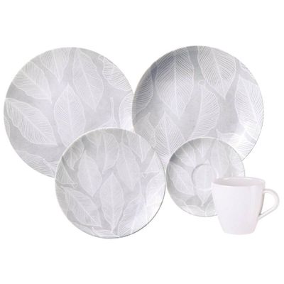 Aparelho de Jantar 30 Peças Porcelana Tramontina Arbo Servir Mesa Posta 6 Pessoas