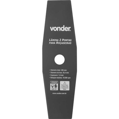 Lâmina 2 Pontas Para Roçadeira 305X25,4X2,0Mm Vonder