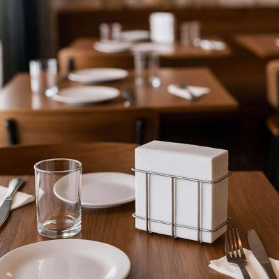 Jogo 48 Porta Guardanapos Cromado Pequeno Lanchonete Utimil Restaurante Organizar