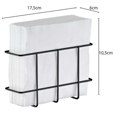 Kit 10 Porta Guardanapos Pequeno Aramado Preto Restaurante Utimil Organizar Lanchonete Buffet
