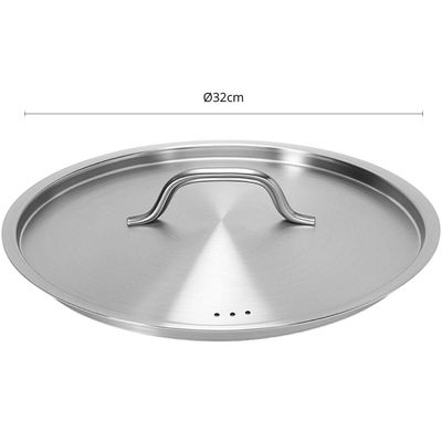 Panela Alta Caçarola com Tampa Linha Profissional 15,2L Inox