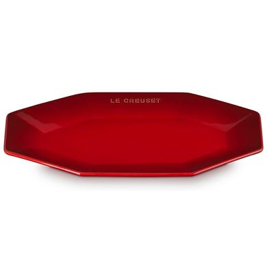 PRATO LE CREUSET OCTAGON EM CERÂMICA VERMELHO 22CM 60253220600014