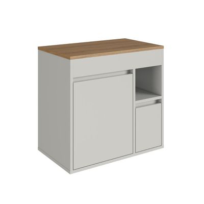 Balcão Gabinete de Banheiro Suspenso 60 Bangladesh com 1 Porta e 1 Gaveta Arenas
