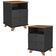 Kit 02 Gaveteiros Para Escritório Home Office 2 Gavetas Diem A02 Freijó Preto - Lyam Decor