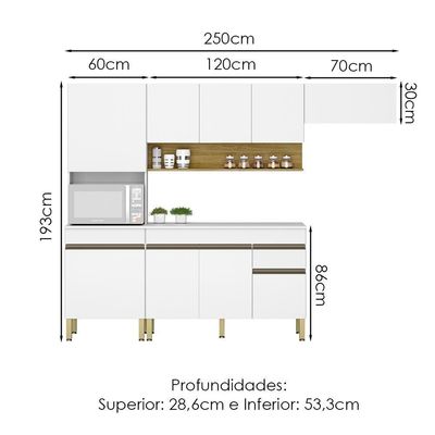 Cozinha Modulada 4 Pecas Balcao Com Tampo Line Ktp Supremo Cp Freijo