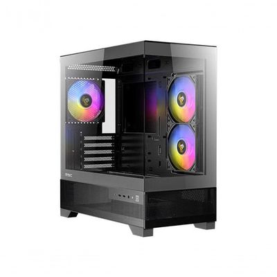 Gabinete Gamer Antec Cx500m Rgb Elite Lateral De Vidro Temp De 4 Mm Micro-atx-itx 3 Fans 120mm