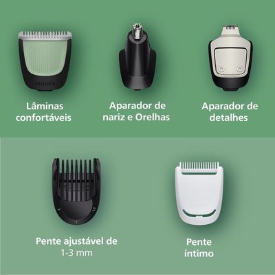 Aparador de Pelos Multigroom MG3941/15 10 em 1 Bivolt Philips Preto / Bivolt