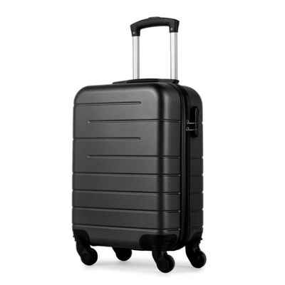 Mala de Bordo PP 8 Kg ABS 4 Rodas 18,5" Downtown  Preta PP / Preto